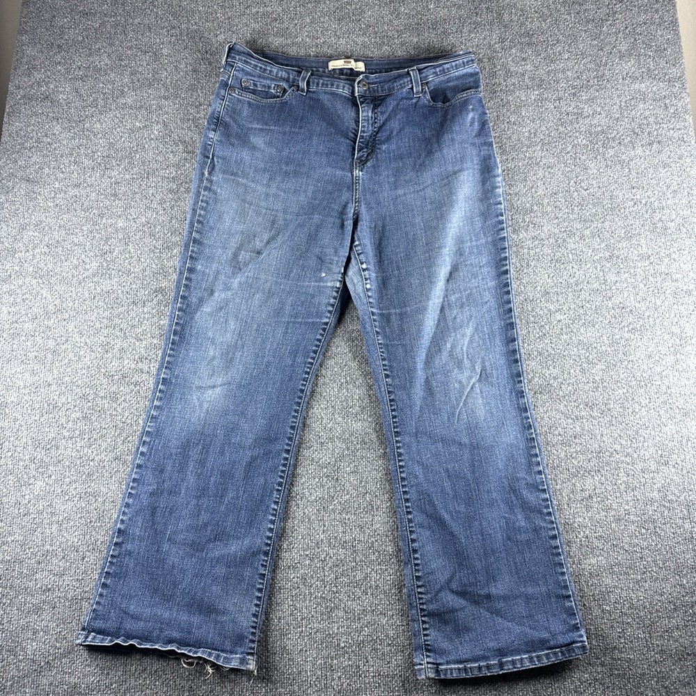 Levi's 512 Jeans Womens 18 Blue Perfectly Slimming Boot Cut Medium Wash Denim